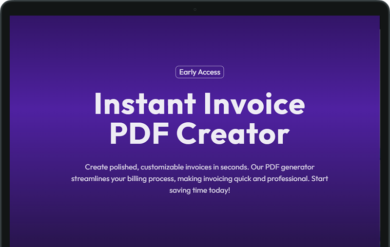 Instant Invoice PDF Creator